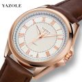 【Hot selling items 】Yazole new men watch top brand luxury fashion wrist watch for men rose gold case Relojes hombre 2021 clock drop shipping hodinky. 