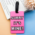 1Pc Bag Travel Accessories Creative Letter Luggage English Tags Suitcase Silicon Portable Travel Label Cologo. 