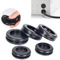 10Pcs Single Sided Protective Coil with Sealing Cap Hole Plug for Protection Wire Cable Seal Ring Grommet Insulation Hole Plugs. 