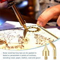 43 PCS Wood Burning Tip Set Including Letter Number Symbol Wood Burning Tip Gold for DIY Embossing and Carving Crafts. 
