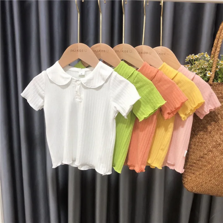 Kids%20T-shirt%202022%20New%20POLO%20Shirt%20Short-Sleeved%20Baby%20Girl%20Summer%20Fashion%20Korean%20Version%20Simple%20Wild%20Top%20Thin%20T-shirt%20-%20Image%202