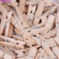 50 PCS Very Small Mine Size 25mm Mini Natural Wooden Clips For Photo Clips Clothespin Craft Decoration Clips Pegs. 