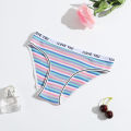 SMY 5 PCS/Set Soft Threaded Rainbow Printed Women Underwear Breathable Colorful Women Briefs. 