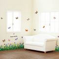 Flower Wall Stickers DIY Door Decor Butterfly Art Vinyl Decal Colors Kids Room Life. 