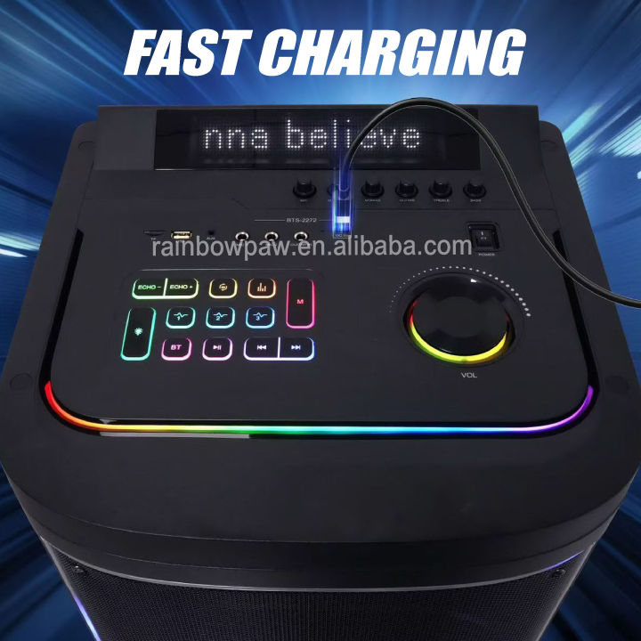 Bts-2272%20Karaoke%20Portable%20Speaker%20Rgb%20Light%20Triple%2012%20Inch%20Subwoofer%20Party%20Speaker%20Bt%20Usb%20Tf%20Mp3%20Partybox%20Wireless%20Microphones%20(BT,%20TWS,%20TF,%20USB,%20MIC%20JACK,%20FM)%20-%20Image%205