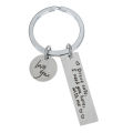 Drive safely I need you here with me engraved keychain charm car key ring. 