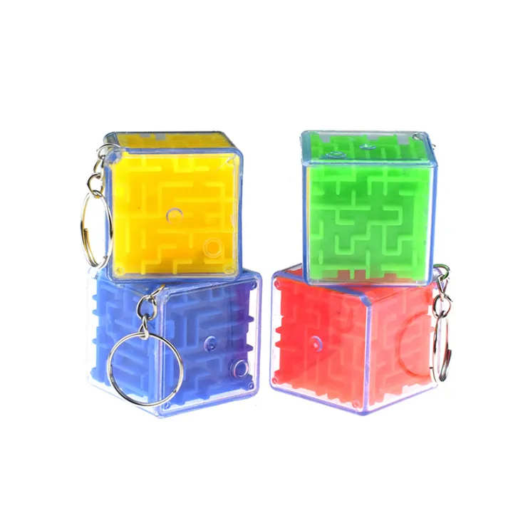 Children's%20Puzzle%20Maze%20Cube%203CM%20Keychain%20Rotating%20Bead%20Maze%20Decompression%20Toy%20-%20Image%203