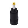 Yellow Tip 4.0x1.7 mm Male Plug to 5.5x2.1mm Female Jack DC Connector Black. 