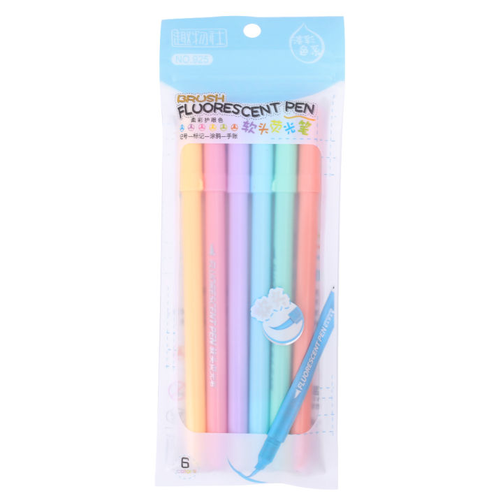 6%20Solors%20Soft%20Brush%20Fluorescence%20Pen%20Set%20Pastel%20Markers%20Brush%20Set%20Art%20Color%20Highlighter%20Calligraphy%20pens%20Stationery%20Supplies%20-%20Image%209