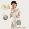 Lightweight Resilient Travel Neck Pillow Space-saving Soft Neck Support Pillow with Storage Box Removable U-shaped Pillow Outdoor. 