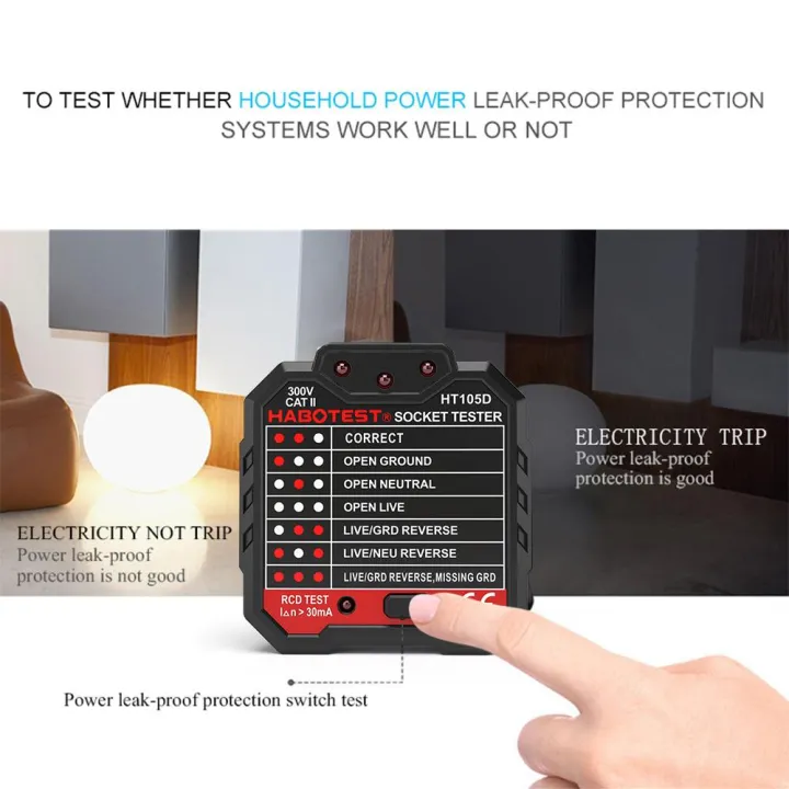 KOGEEK%20HABOTEST%20Advanced%20GFCI%20Electric%20Socket%20Tester%20Automatic%20Neutral%20Live%20Earth%20Wire%20Testing%20Circuit%20Polarity%20Detector%20Wall%20Plug%20Breaker%20Finder%20Electric%20Leakage%20Test%20-%20Image%208