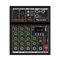 GAX-A4 Professional Portable Digital Dj Console with USB Mixer Border Live Singing 4 Channel Audio Mixer 1 Piece. 