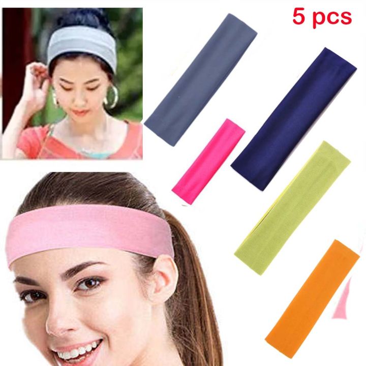 6%20pcs%20Fashion%20Sports%20Headband%20Women%20Running%20Fitness%20Yoga%20Elastic%20Hair%20Bands%20Absorbing%20Sweat%20Breathable%20Stretch%20Makeup%20Hair%20Accessories%20-%20Image%202