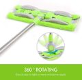 Microfiber Hardwood Floor Mop -  Reusable Flat Mop Pads And Adjustable Stainless Steel Handle, for Wet and Dry Floor Cleaning. 