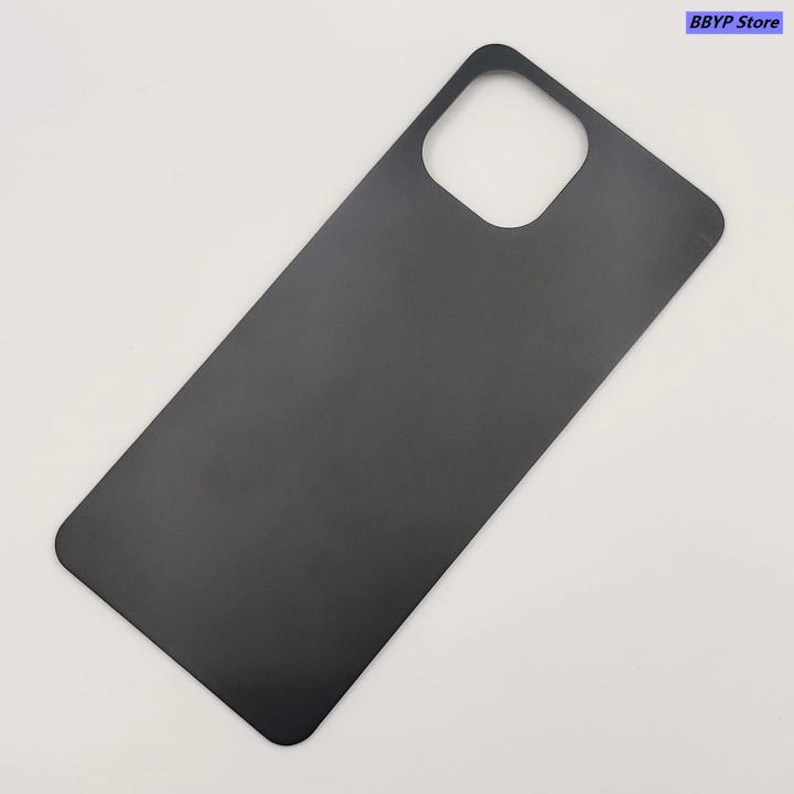 BBYP Glass Back Lid For Xiaomi Mi 11 Lite Hard Battery Cover Mi 11 Lite Fashion 5G NE Rear Door Housing Panel Case + Sticker Adhesive Glue
