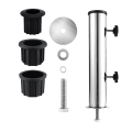 Umbrella Pole Mount Stand Tube Set Patio Umbrella Stands Bases Outdoor Parasol Base Holder Insert Pipe Sleeve, for Outside Garden Backyard Balcony. 