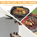 【ZOSR】Grid Shaped Barbecue Mat 20/40cm Reusable High-Temperature Barbecue Non Stick Grid Mat Outdoor Camping Barbecue Accessories. 