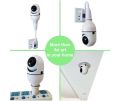 CCTV Security Camera outdoor 5G Light Bulb Home Security Camera, Wireless Video Surveillance Lightbulb Cameras, PTZ WiFi Panorama Camera with E27 Lamp Base, Full Color Night Vision & Two Way Audio, 720p. 