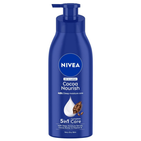 Nivea, Oil in Lotion, Cocoa Nourish, 48h Deep Moisture Care for Very Dry Skin (400 ml) (FROM MALAYSIA)