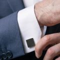 Vnox 2PCS Geometric Cufflinks for Men, Square Round Oval Shaped Groomsmen Shirt Accessory, Father's Day Gift. 