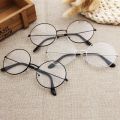 Vintage Retro Round Flat Glasses Gold Eyeglass Frame Man Plain Glass Clear Eyeglasses Eye Glasses Frames For Women. 