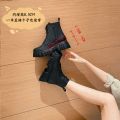 Martin Boots Fried Street Sweet Cool Thick Bottom White Women's Summer Mid-Calf Height Increasing Insole Smoke Pipe Thin 2024 Spring and Autumn Booties. 