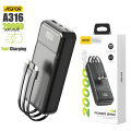 Aspor A316 20000mAh 22.5W Portable Power Bank. 