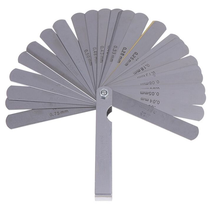 Filler Ruler 1set Stainless Steel 32 Blades Feeler Gauge Gap Filler 0.04-0.88mm Gage ...