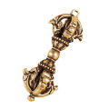 1Pc Chinese Tibetan Handcraft Buddhist Copper Five Shares Dorje Vajra Pestle Crafts Mini Key Ornaments. 