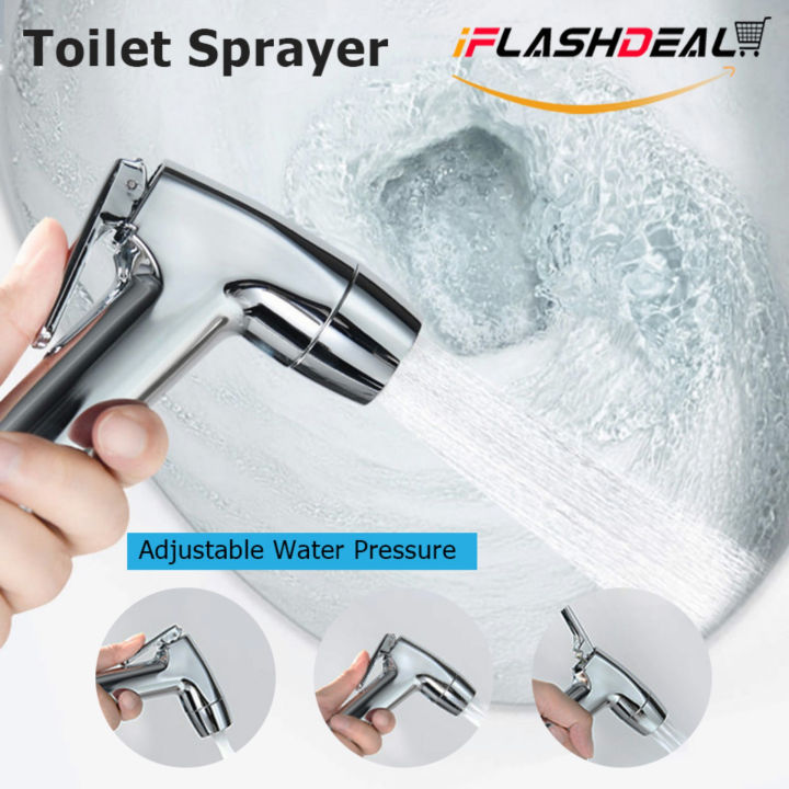 iFlashDeal Bidet Spray Bathroom Toilet Handheld Bidet Sprayer for Shower Diaper Cleaner Hand Held Sprayer Water Spray Cleaning Hygienic Nozzle ABS Shell Adjustable Water Pressure