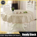 【ZOSR】Round Table Cloth Table Cloths Round For 6 Seaters 4 Seaters Round Table Cover PVC Printed Table Cloth Tea Table Cloth Waterproof Oil-Proof And Scald-Proof Disposable. 