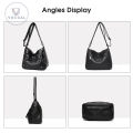 Vocoal Crossbody Shoulder Bag Soft Leather Bag Female Fashion Simple European American Trend Retro Multi-pocket Large Capacity Water Resistant Sling Bag. 
