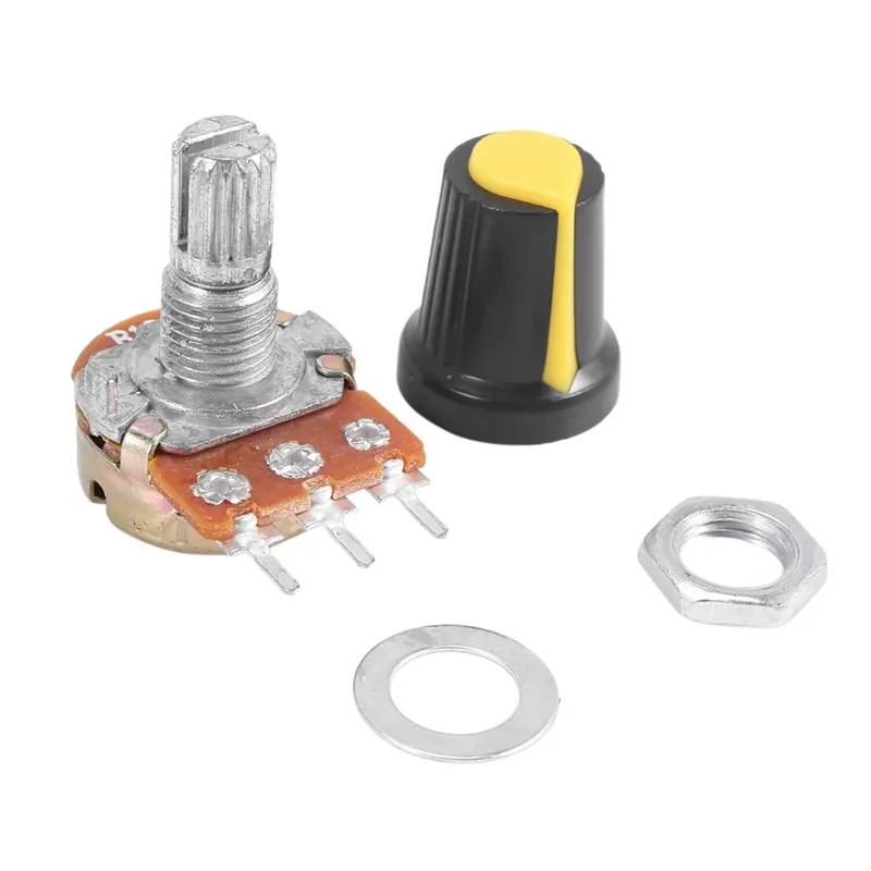 Keadic 29-teiliges Potentiometer-Set – 7 Werte (B5K–B1M) + 6 Drehknöpfe, Für Audio- & Elektronikprojekte