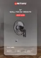 Mitshu Remote Wall Fan - MWF-1601R. 