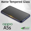 OPPO A5s Matte Tempered Glass Screen Protector, Full Cover, 9H Hardness, Anti-Glare. 