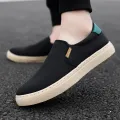 2022 White Sneakers Men Casual Shoes Slip on Canvas Shoes Men Loafers Comfortable Vulcanized Shoes Mens Trainers Plus Size 39-48. 