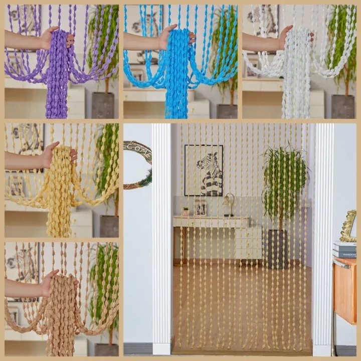Door%20Curtain%20Beaded%20String%20Curtain%20Room%20Divider%20Tassel%20*2M%20Beaded%20Door%20Curtain%20Solid%20Color%20Tassel%20Window%20Curtain%20Home%20Decor%20-%20Image%206