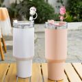 Drinkware Accessories 10mm Animal Shape Straw Topper Silicone Reusable Straw Cover Dust-Proof 3D Straw Cap 30&40 Oz Tumbler. 