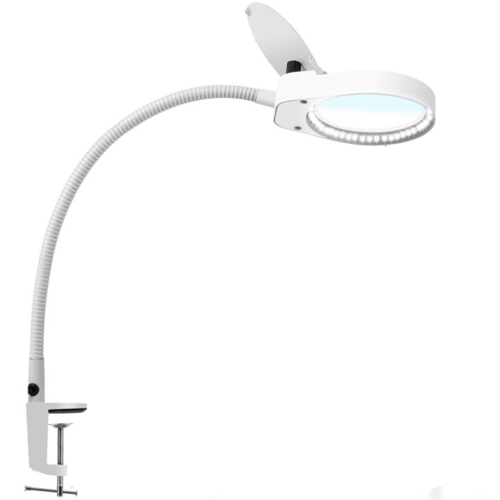 Illuminating Magnifier High Magnifiion 8X 15X Magnifying Glass with Led Lights Table Clamp Lamp