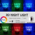 3D Night Lamp Gaming Room Desk Setup Lighting Decor Gamepad Icon LED Light Atmosphere Table Bedside Night Lamps Kids Gift. 