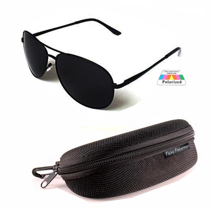Men's%20Polarized%20Aviator%20UV400%20Black%20Sunglasses%20With%20Free%20Pouch%20-%20Image%204