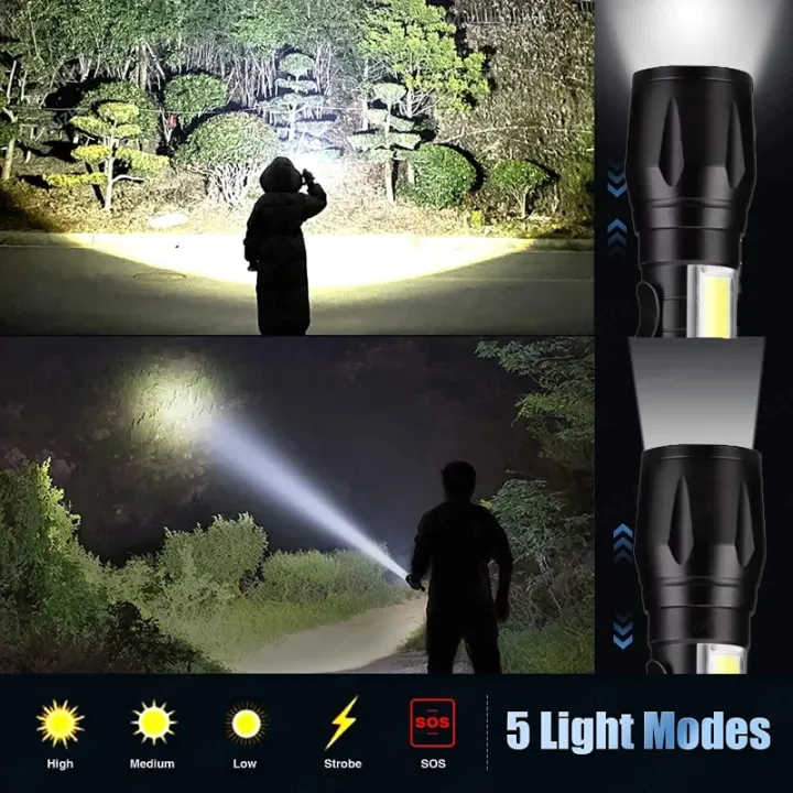 Portable%20Rechargeable%20Zoom%20LED%20Flashlight%20XP-G%20Q5%20Flash%20Light%20Torch%20Lantern%203%20Lighting%20Modes%20Camping%20Light%20Mini%20Led%20Flashlight%20-%20Image%204
