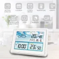 Wireless Digital Weather Station Thermometer Hygrometer Forecast Sensor Frost Point Calendar (A)EU Plug. 