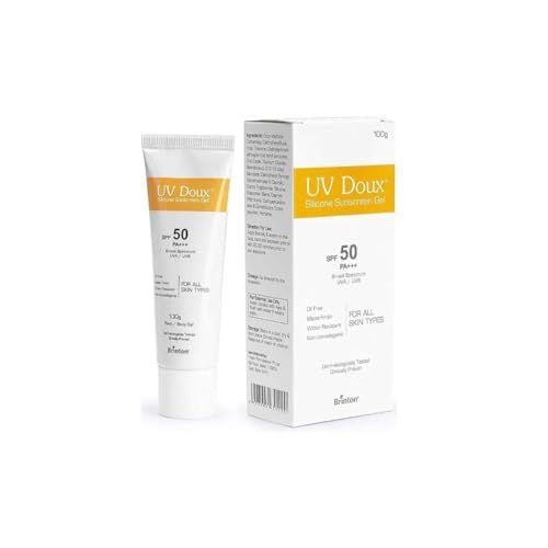 Brinton UV Doux Face & Body Sunscreen Gel With SPF 50 PA+++ |Clinically Proven, Matte Finish & Oil Free| Water Resistant, No White Cast | UVA/UVB Protection | For Men & Women | All Skin Types - 100gm (FROM INDIA)SAB