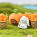 Cute Rabbit Ornament Mini Bunny Miniature Figurines Miniature Landscape Decoration Home Decoration. 