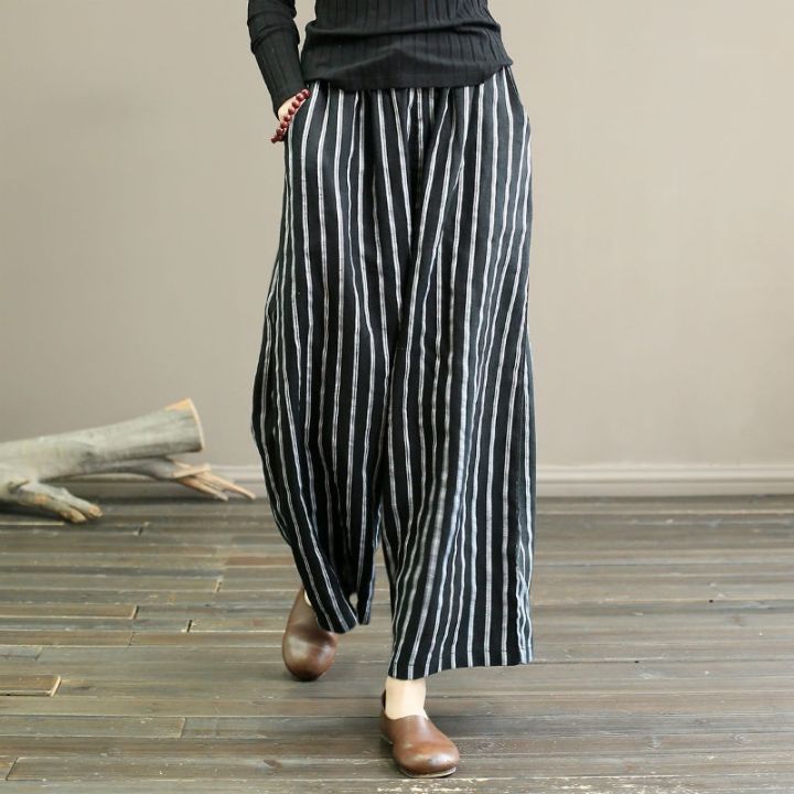 Yfashion%20Women%20Cotton%20Trendy%20Striped%20Wide%20Leg%20Pants%20Cotton%20Linen%20Loose%20Large%20Size%20Casual%20Trousers%20Straight%20Breathable%20Pants%20-%20Image%207