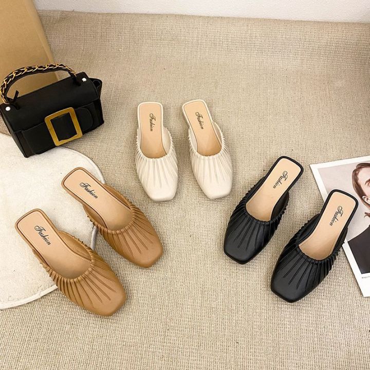 2023New%20Korean%20Style%20Half%20Slippers%20Closed%20Toe%20Lazy%20Summer%20Outer%20and%20Inner%20Wear%20Daily%20Date%20New%20Shoes%20Waterproof%20Durable%20Half%20Enclosing%20Slipper%20-%20Image%206