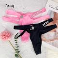 【HOT】 Custom Name Panties Hotwife Lingerie Letter Bikini Hollow Briefs Personality String For Women Underwear Sexy Tange Birthday Gift. 