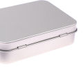 1PC Frosted Household Iron Storage Box Metal Box Tin Plated Container Empty Hinged Lid Small Empty Storage Box CVFHHH. 