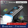 Vocoal Bicycle Lamp Headlight Rechargeable Bright Flas-hlight Night Cycling Accessories 4 Light Modes Bicycle Light. 